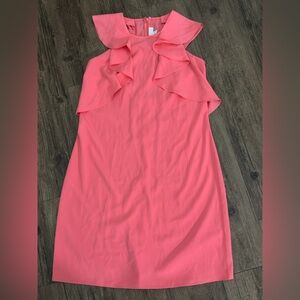Women's Charming Charlie Coral Ruffle Sleeve Dress Size S Small